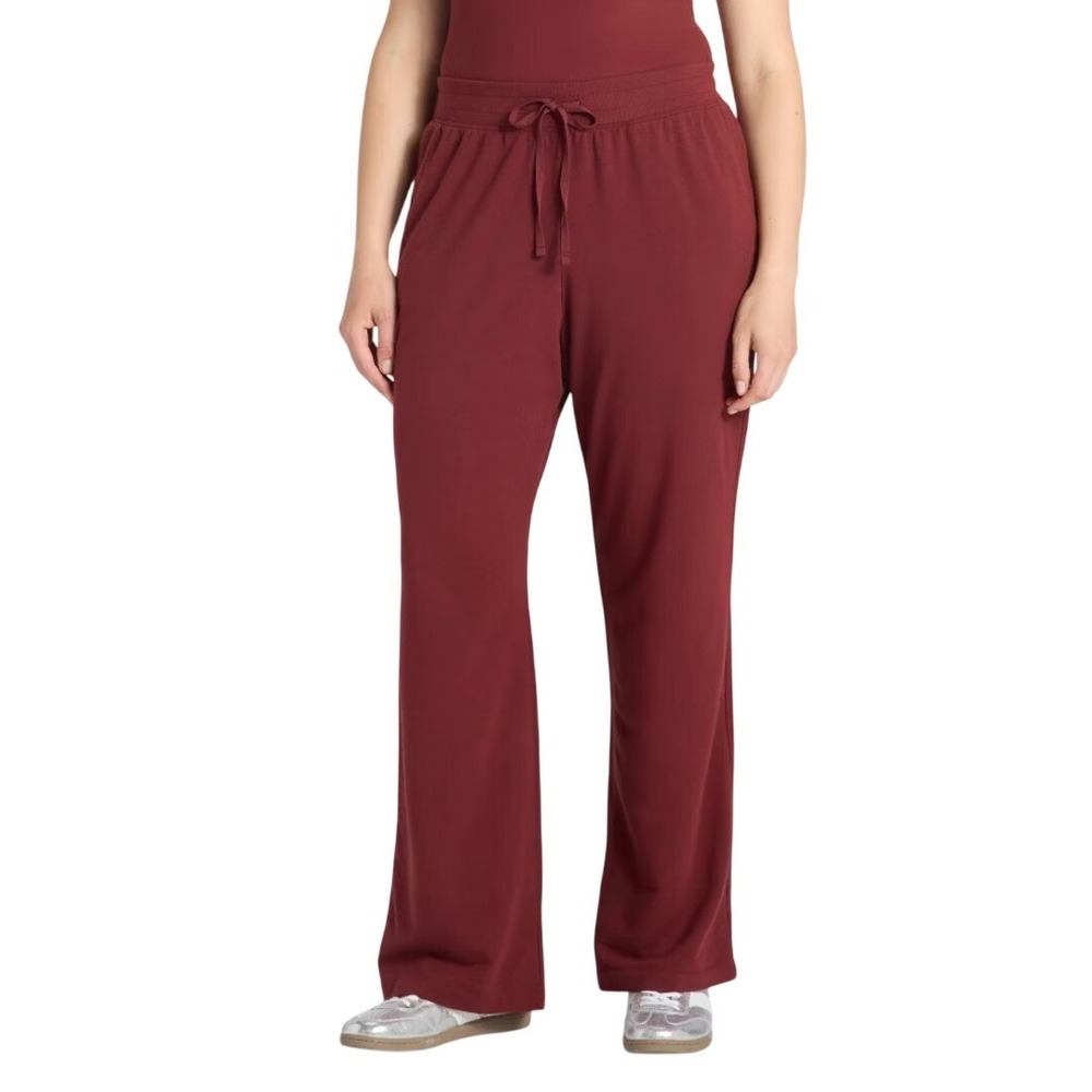 All in Motion Women's Burgundy‎ Red High Rise Flare Activewear Pants Size XXL